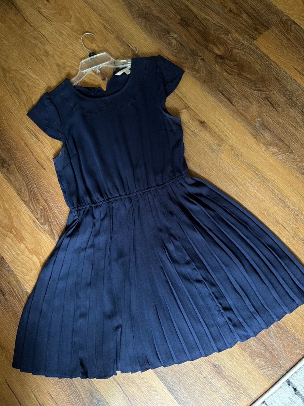 LC (Lauren Conrad) Navy cap sleeve pleated dress (women’s)